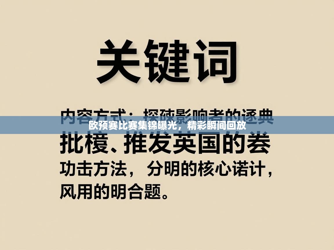 欧预赛比赛集锦曝光,精彩瞬间回放 第1张